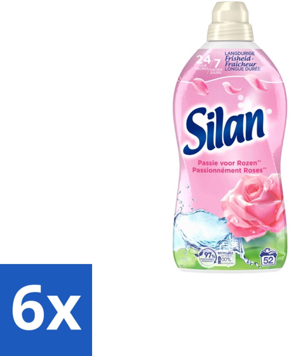 Silan – Wasverzachter – Classic Pink Passie voor Rozen – 1144 ml - Voordeelverpakking - 6 stuks