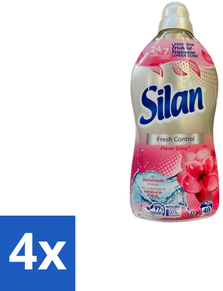 Silan – Wasverzachter – Fresh Control Floral Crisp – 1056 ml - Voordeelverpakking - 4 stuks