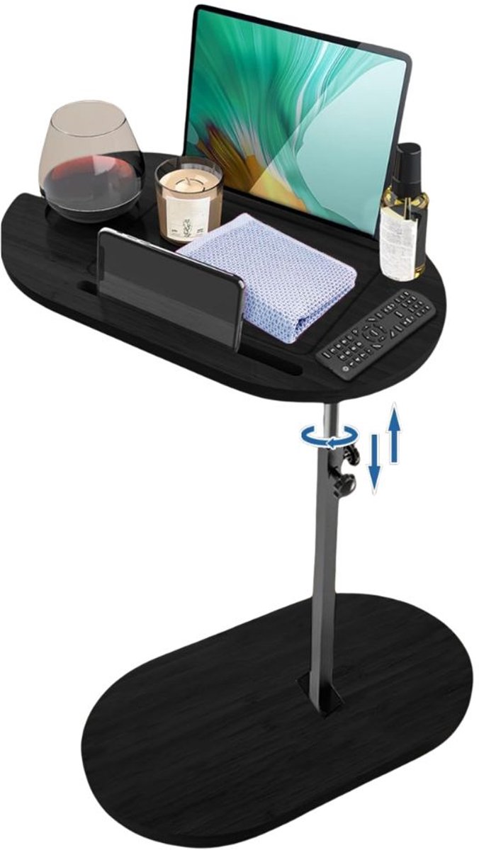 CRLYN® Bijzettafel Verstelbaar - C-vorm Tafel - Ontspannen Zitten