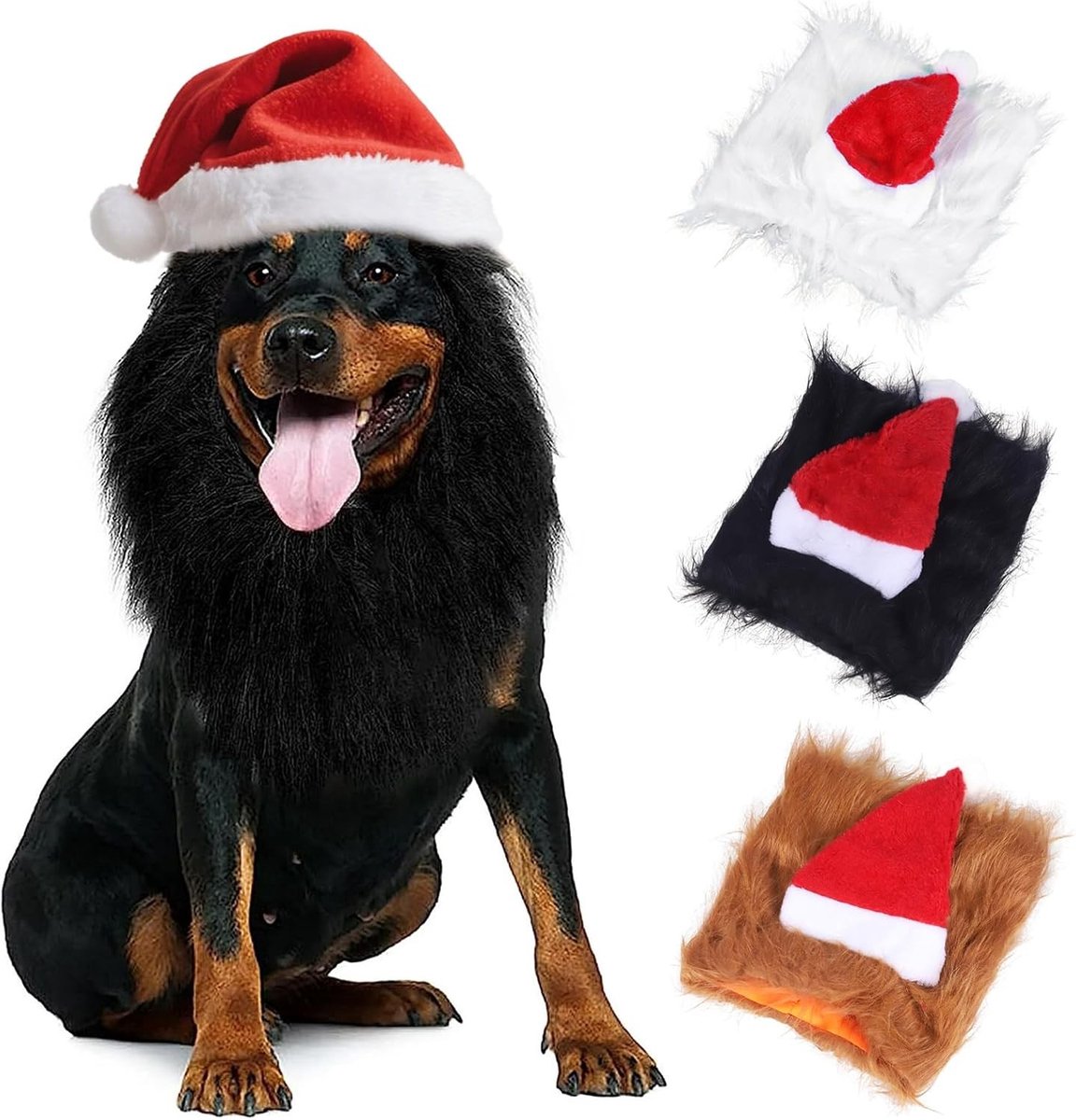 Festieve Santa Hoed voor Huisdieren - Zachte en Comfortabele Kerstkostuum voor Honden en Katten, Perfect voor Familie Foto's en Feestjes, Verstelbare Pasvorm