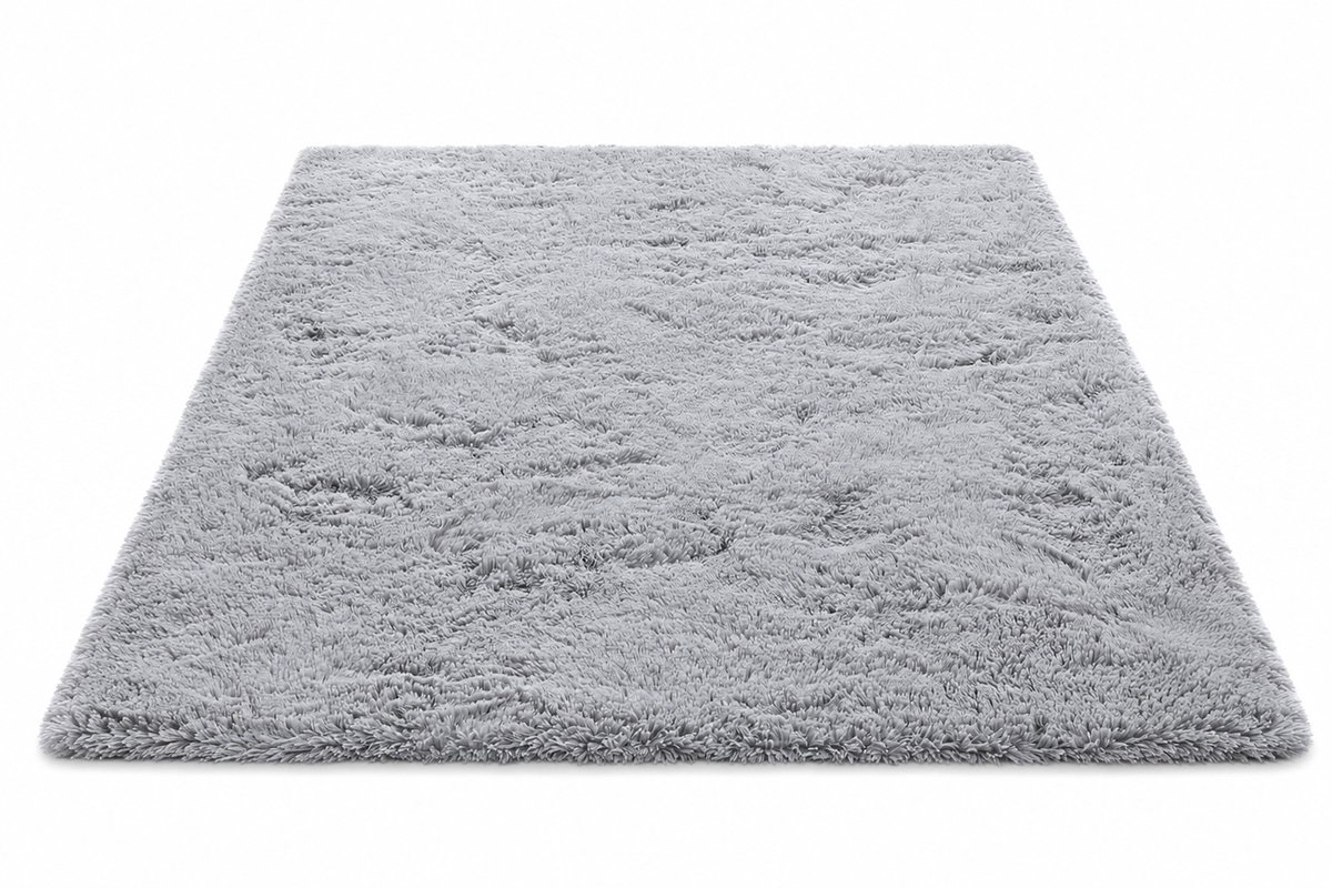 Innovastore Vloerkleed - Hoogpolig vloerkleed - Rechthoekig vloerkleed - Modern vloerkleed - Antislip - 160x200cm - Grijs