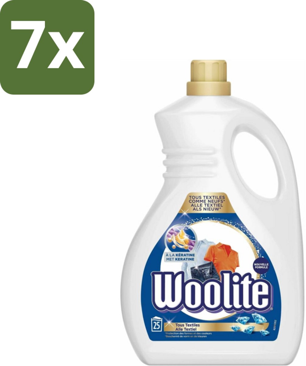 Woolite - Wasmiddel - Vloeibaar Wasmiddel - Alle textiel - 25wb/1,5L - Bulkverpakking - 7 stuks