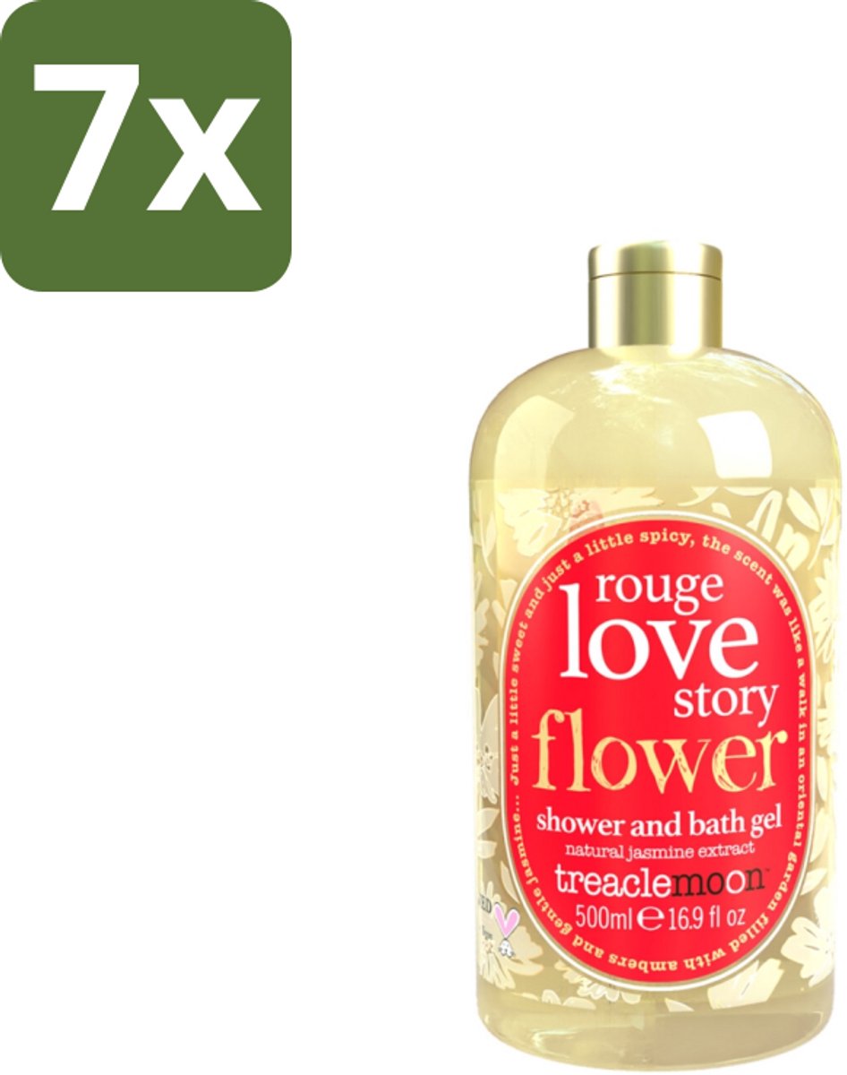 Treaclemoon – Bad- & Douchegel – Rouge Love Story – 500 ml - Bulkverpakking - 7 stuks