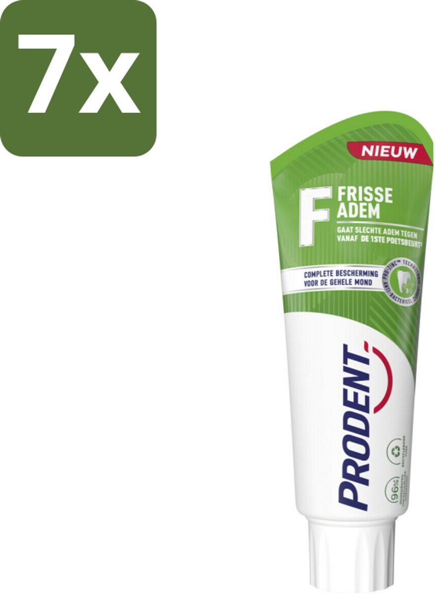 Prodent – Tandpasta – Frisse Adem – Pro-Zinc Technologie - Bulkverpakking - 7 stuks