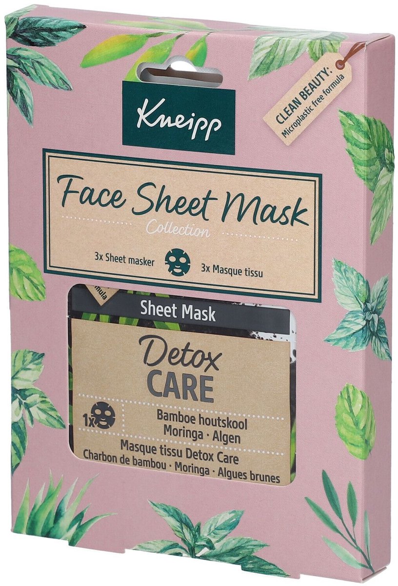Kneipp Face Sheet Mask Collection Geschenkset 4 × 1 stuk