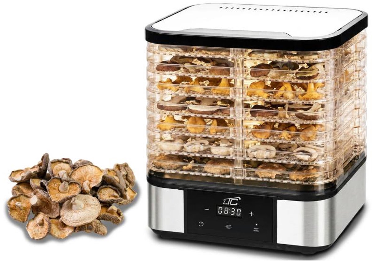 LTC LXSR004 - Voedseldroger voor groenten, fruit en vlees - 7 laden, met display - aanraakscherm - vermogen 380 W