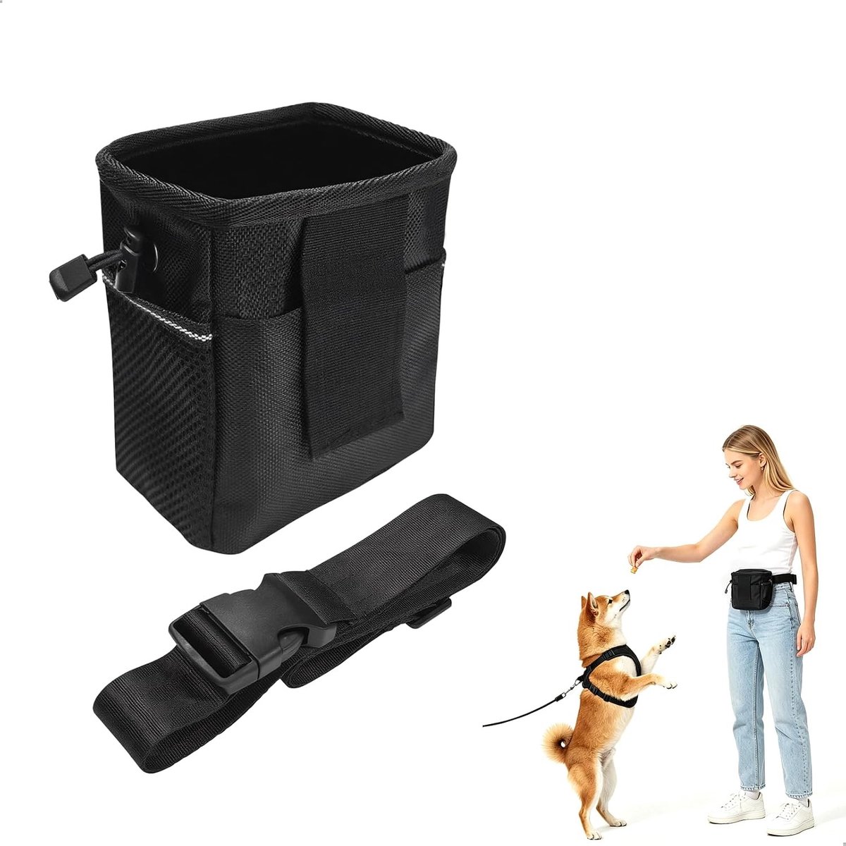Hondensnack Tas voor Training, Waterdichte Voedingstas voor Puppy’s en Uitjes, Ideaal voor Hondentraining en Wandelen