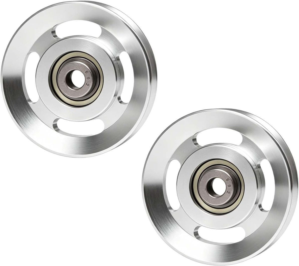 Set van 2 Aluminium Pulley's 90mm voor Fitnessapparatuur, Duurzaam en Lichtgewicht, Perfect voor Kabelsystemen en Sportaccessoires