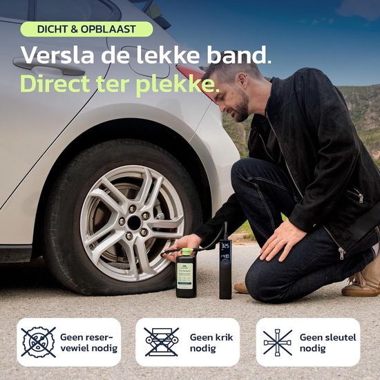 Banden Reparatie Set - Lekke Band Herstel - Snel Onderweg - TPMS Vriendelijk - 450ml - Transparant — afbeelding 5