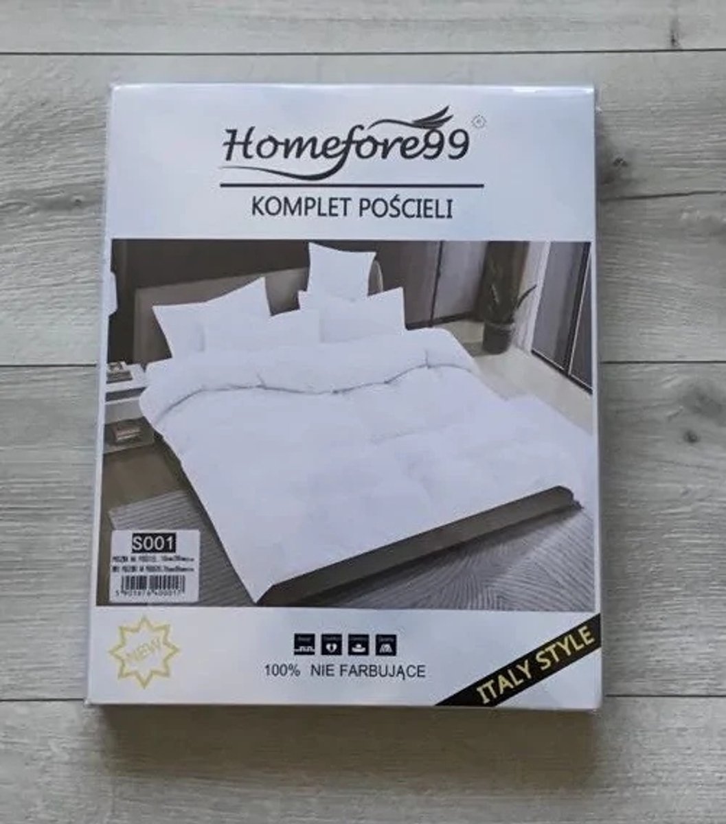 Zacht Microvezel Beddengoed Set 160x200cm Wit - 3 Delig