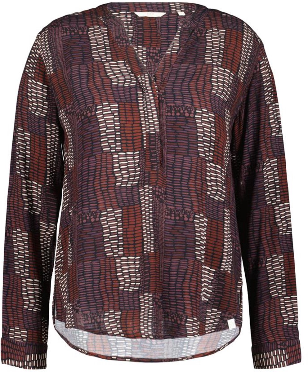 DIDI Dames Blouse Lola Brown Square stripe maat 44