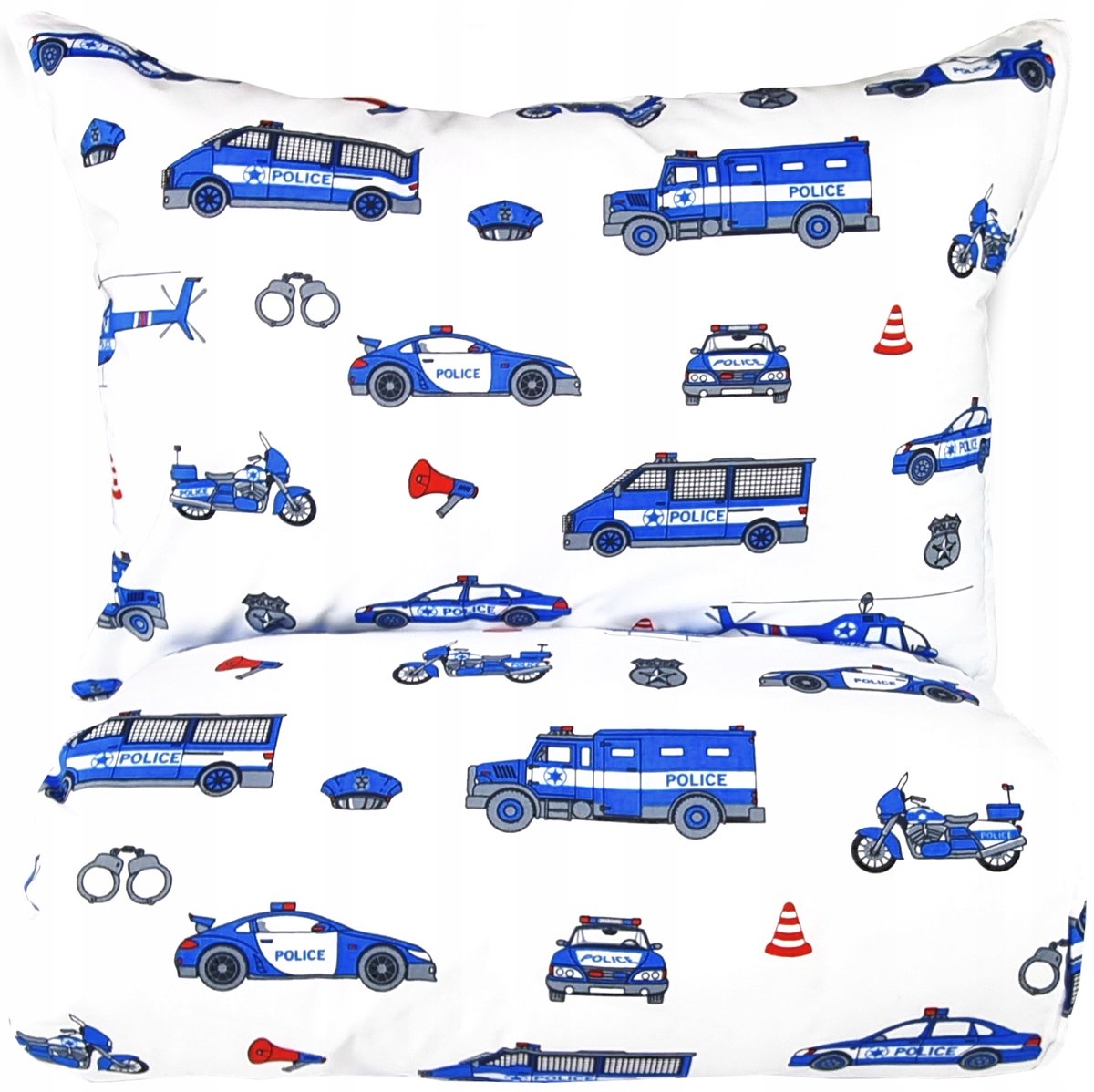 Kinderbeddengoed politie auto's helikopter 120x160 cm