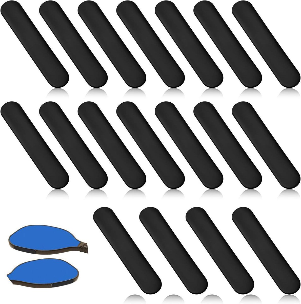 20 stuks-Peak racket zelfklevende loodstrip - verzwaard - contragewicht sticker - Peak racket loodtape - Peak racket accessoires - voor het beschermen van racketranden - zwart - 5*1cm