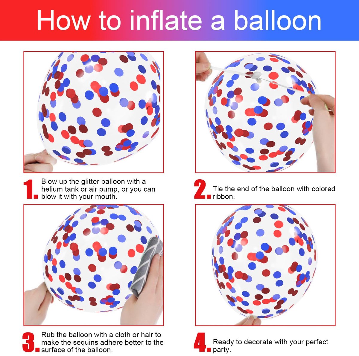 Ballonnen, blauw, rood, wit, 30 stuks, Spider-partyballonnen, 30 cm, rood, blauw, confetti, heliumballonnen voor - ShopVlot
