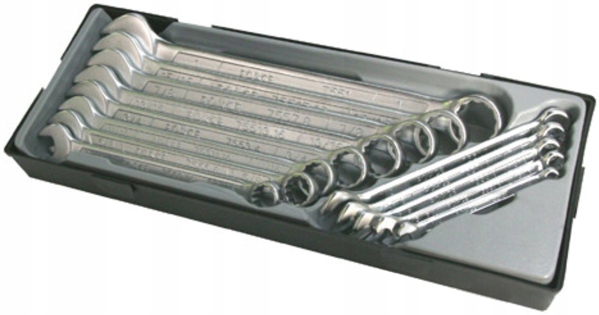 Set van 13 inch steek-ringsleutels, chroom-vanadium staal