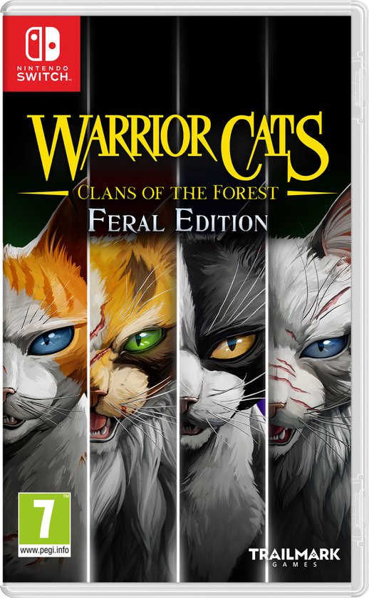 Nintendo Switch speldoos 'Warrior Cats: Clans of the Forest Feral Edition'.