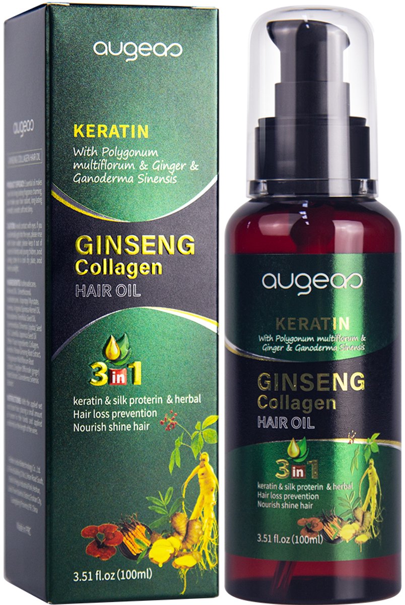 Ginseng Collageen Keratine Verzorgende Haarolie Serum