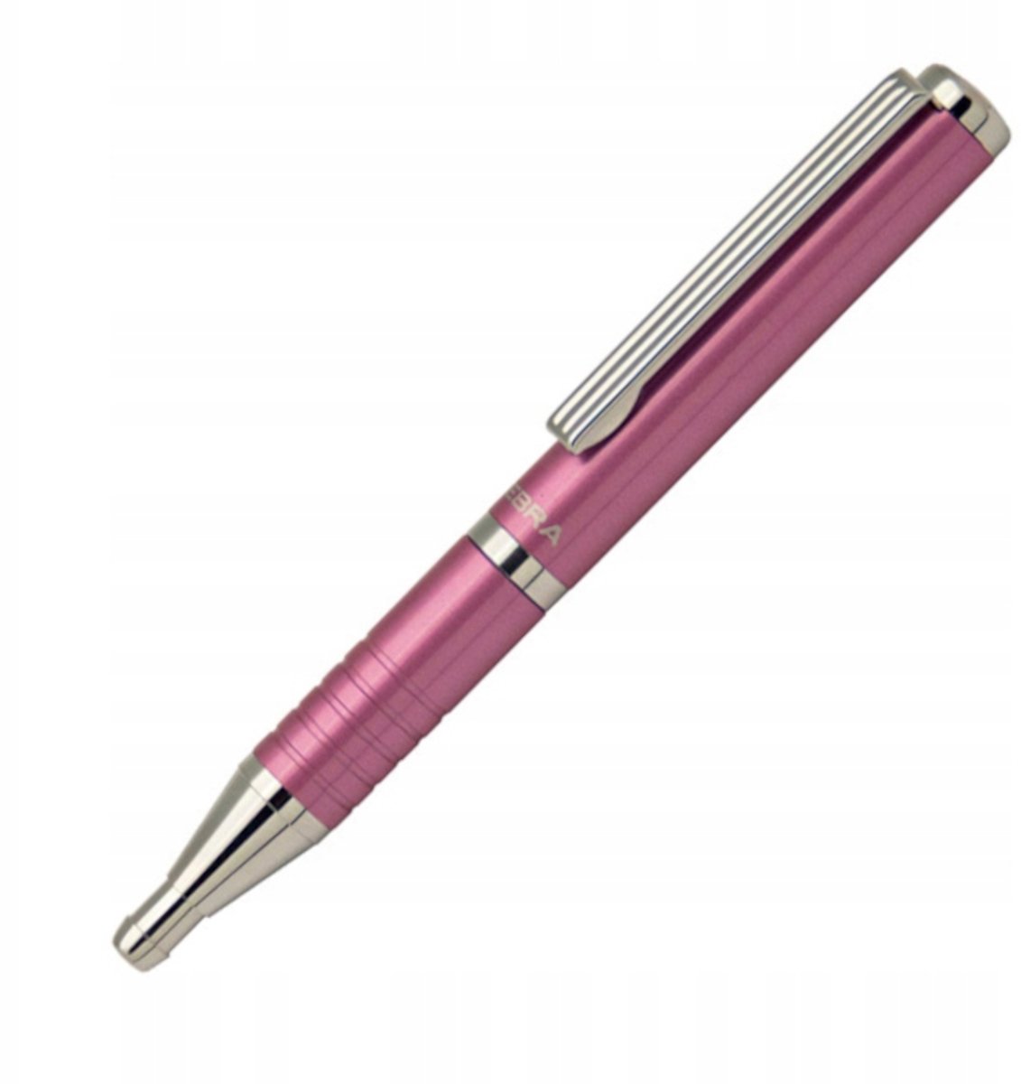 Zebra Expandz Uitschuifbare Pen - Roze, Metalen Behuizing, Blauwe Inkt