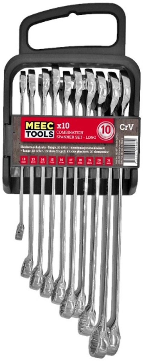 Lange Ringsleutel Set 10-21mm, 10 Delig, Inclusief Etui