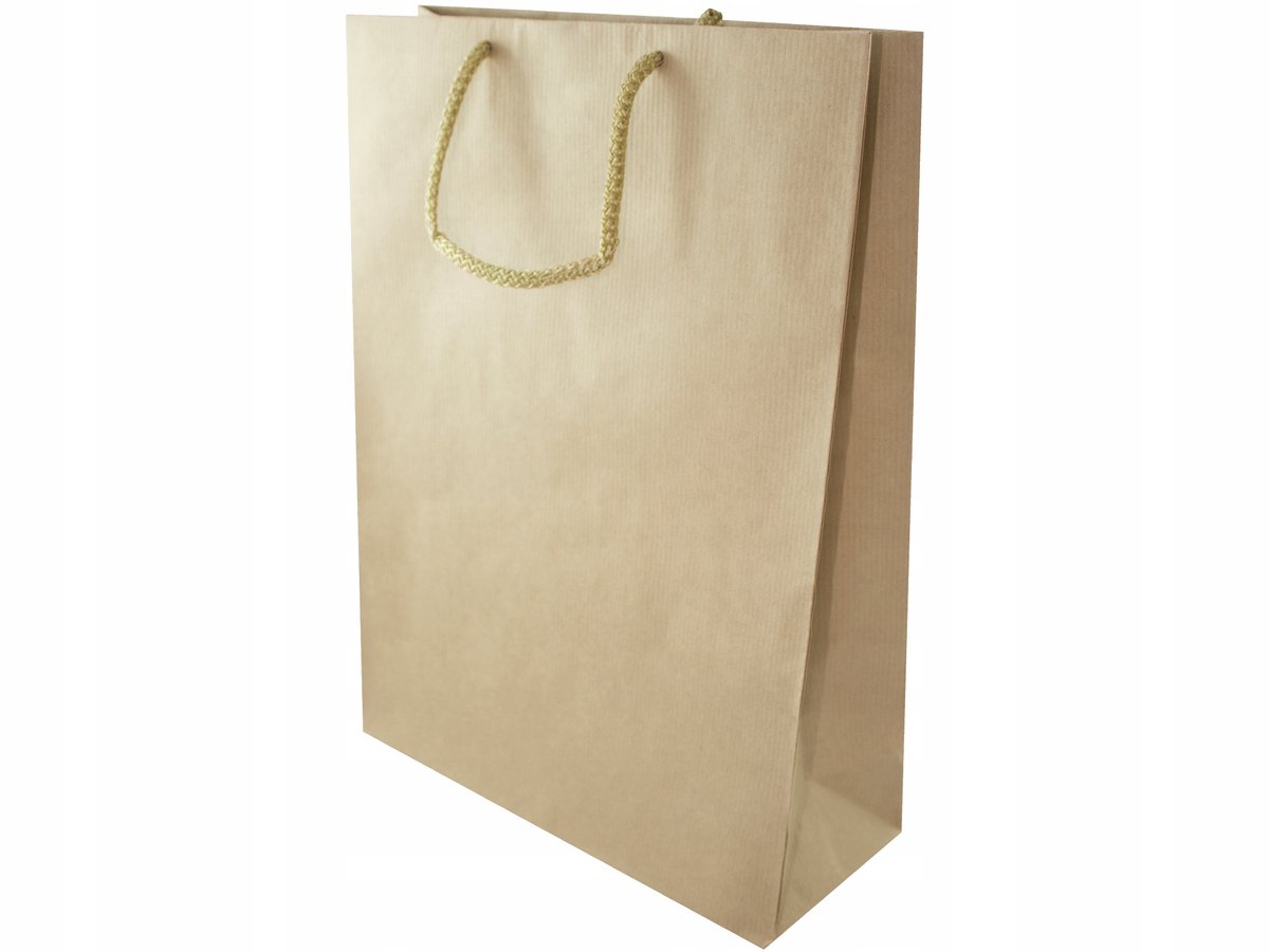 25x Luxe Bruine vloeitjes Cadeauzakken 24x9x32 cm