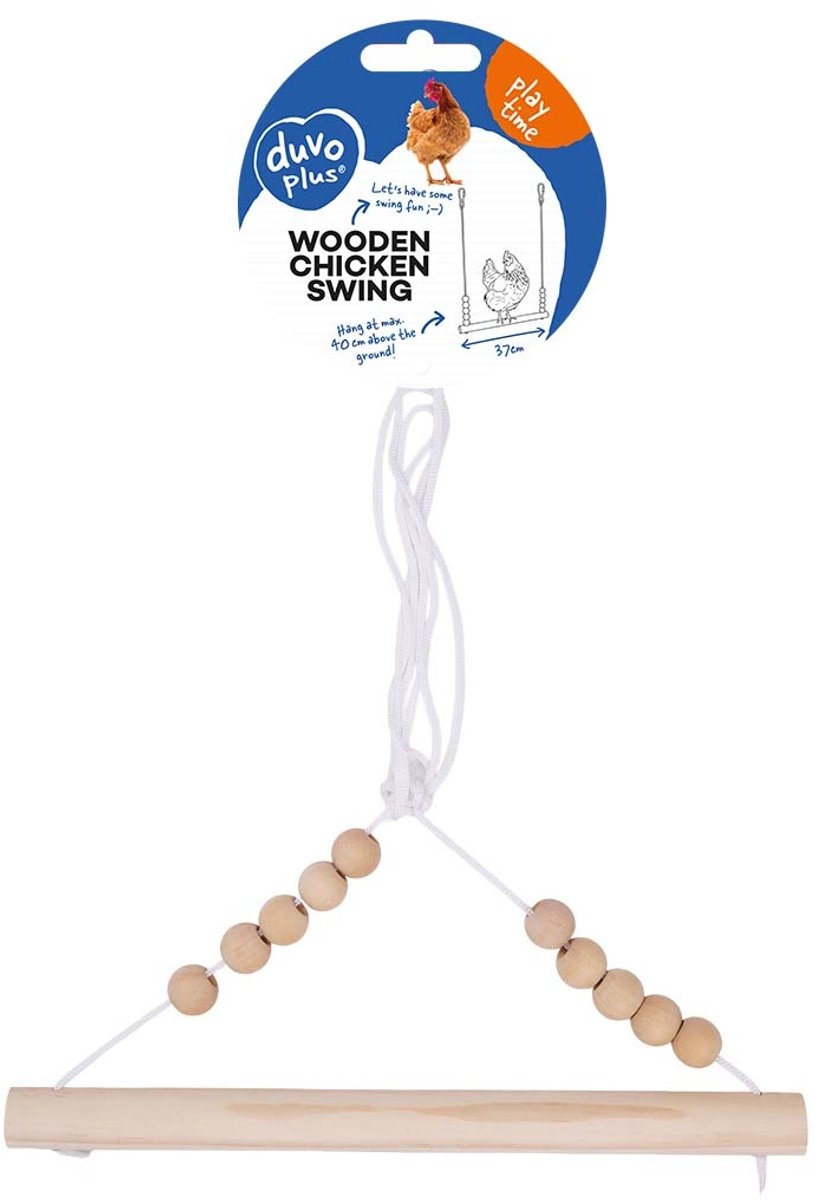 Duvo+ Houten kippenschommel 37,5 cm | zit- en speelplek voor kippen