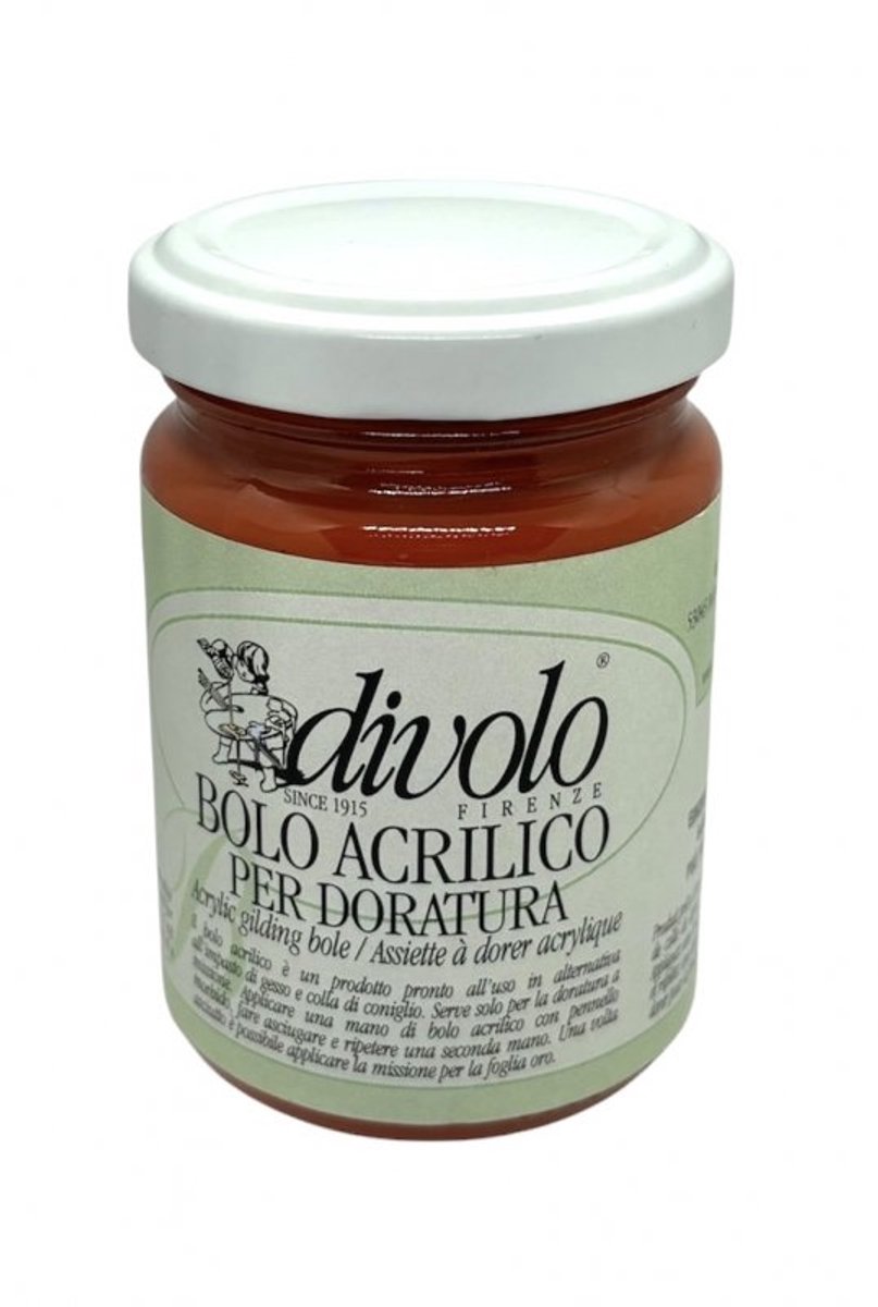 Divolo Gebruiksklare Acryl-Poliment Vergulden Ondergrond (Bolus) 125 ml. - Rood