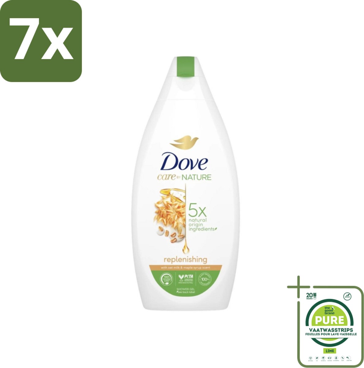 7 x Dove - Douchegel - Replenishing - Hydraterend en verzorgend - 400 ml - Grootverpakking - Douchegel - Hydratatie - Huid Verzorging - Zachte Huid - Schuim