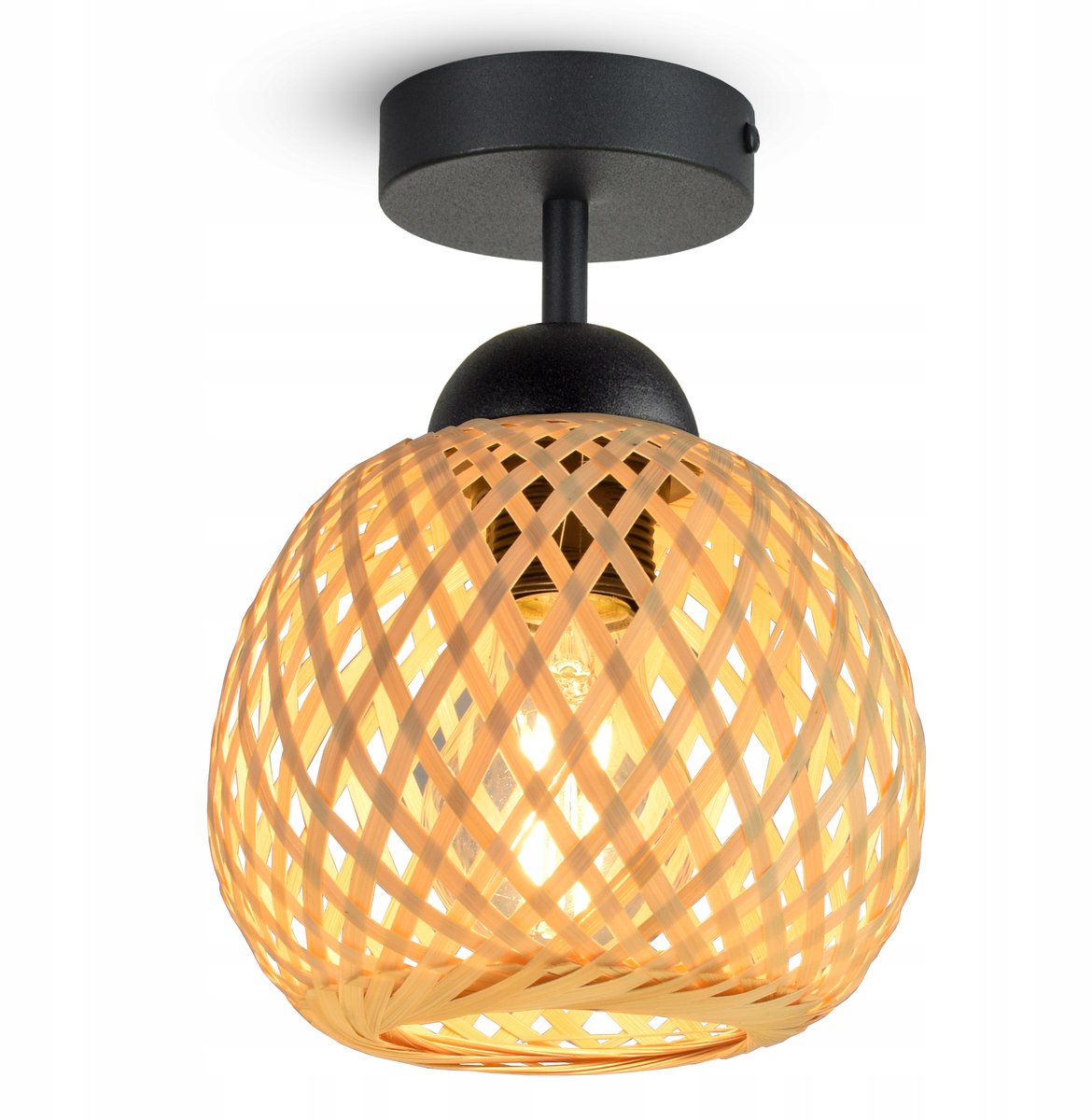Bamboe Hanglamp Zwart Boho LED E27 584-PR1