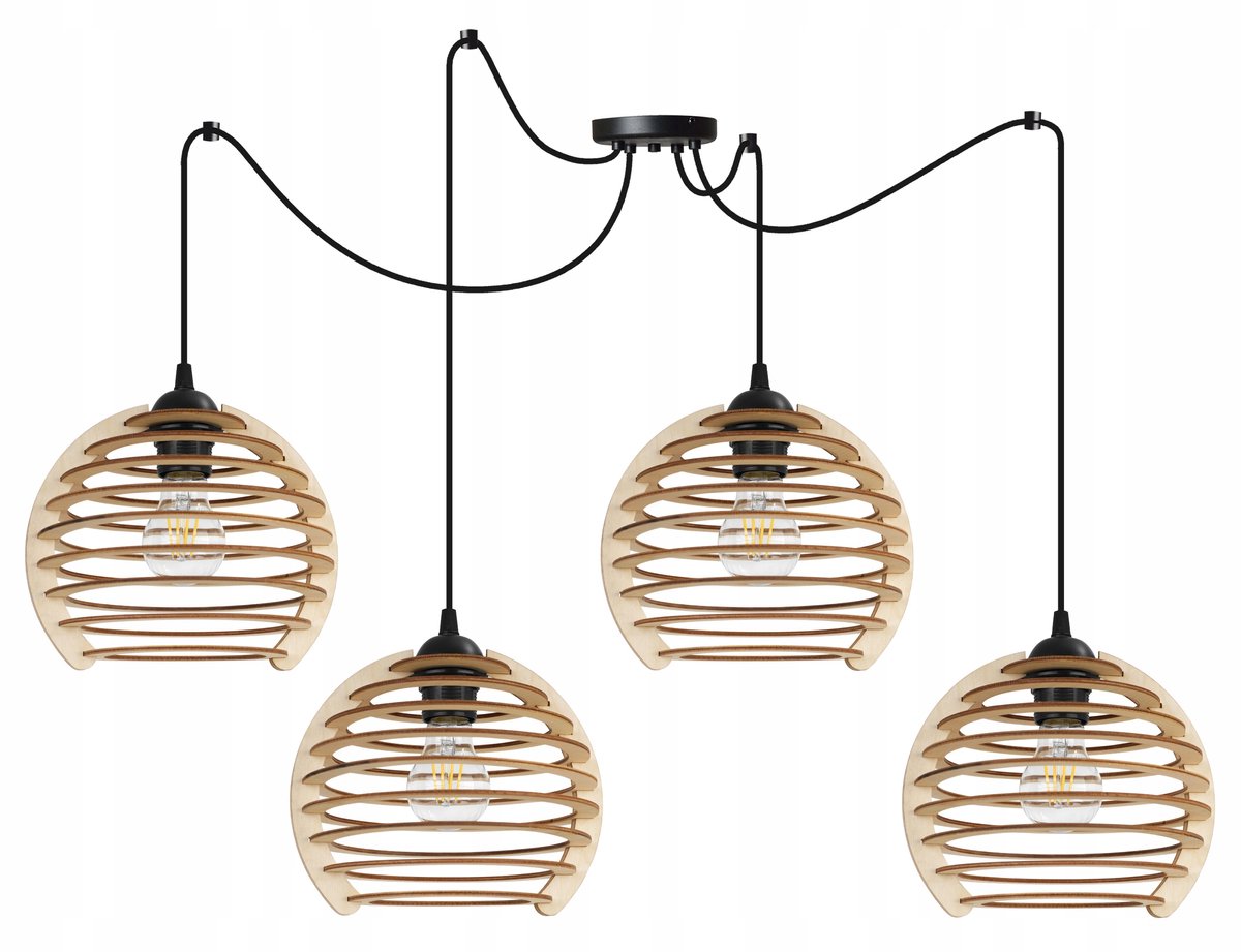 Merلوze Hanglamp Spider Hout - Stijlvol en Modern