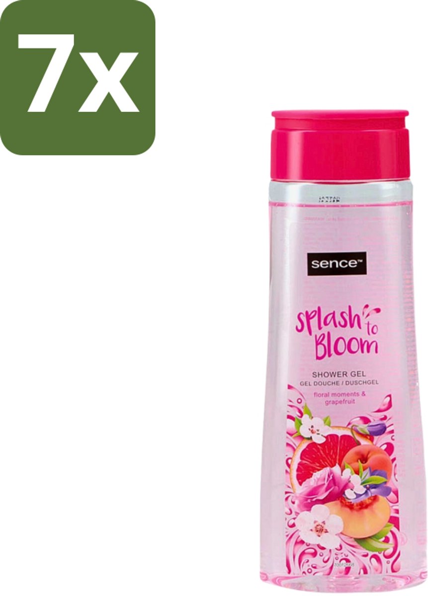 7 x Sence - Floral Moments & Grapefruit - Douchegel - Fris & Fruitig - 300 ml - Douchegel - Grapefruit - Bloemige Geur - Fris - Fruitig