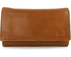 Bear Design Sweety XL overslag portemonnee CP6041 - Cognac – Van leer – Dames, lederwaren en portemonnees