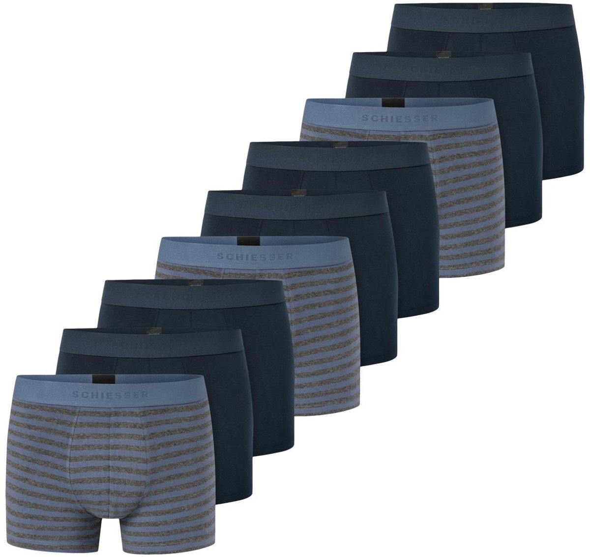 Schiesser Heren retro short / pant 9 pack 95/5 Cotton