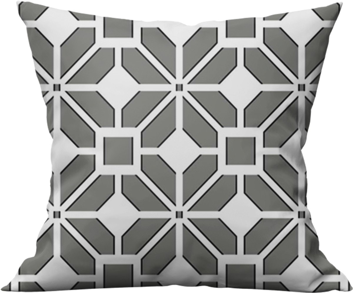 piruu Decoratieve Katoenen Kussensloop Jasiek 40x40 cm - Diverse Patronen Wit
