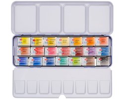 White Nights Artist's Watercolour Beech Wood Set - 12 Pack
