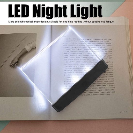 Platte Boekenlegger Leeslamp LED - Lightpad - Boek Lamp Pagina - Boekenlegger Leeslamp - Bladzijde Verlichting-3 Stucks - 14.5 x 17.5 x 1.5cm — afbeelding 2