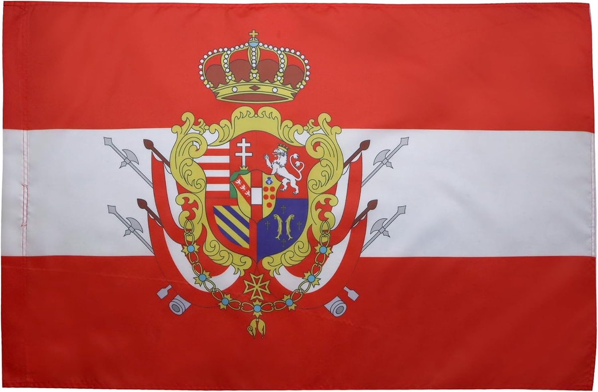 FLAG Vlag Groothertogdom Toscane 150x90 cm Polyester 100D Mouw | Binnen en buiten decoratieve vlag dubbel gestikte naden en verstevigde randen met masttunnel 100D polyester