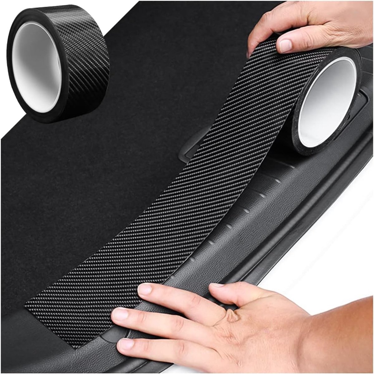 auto-instaplijsten bescherming autofolie met kleine filmschraper en opvouwbaar papiermes, 5 cm * 5 m universele film voor autodeuren, auto-accessoires, voor de meeste auto's