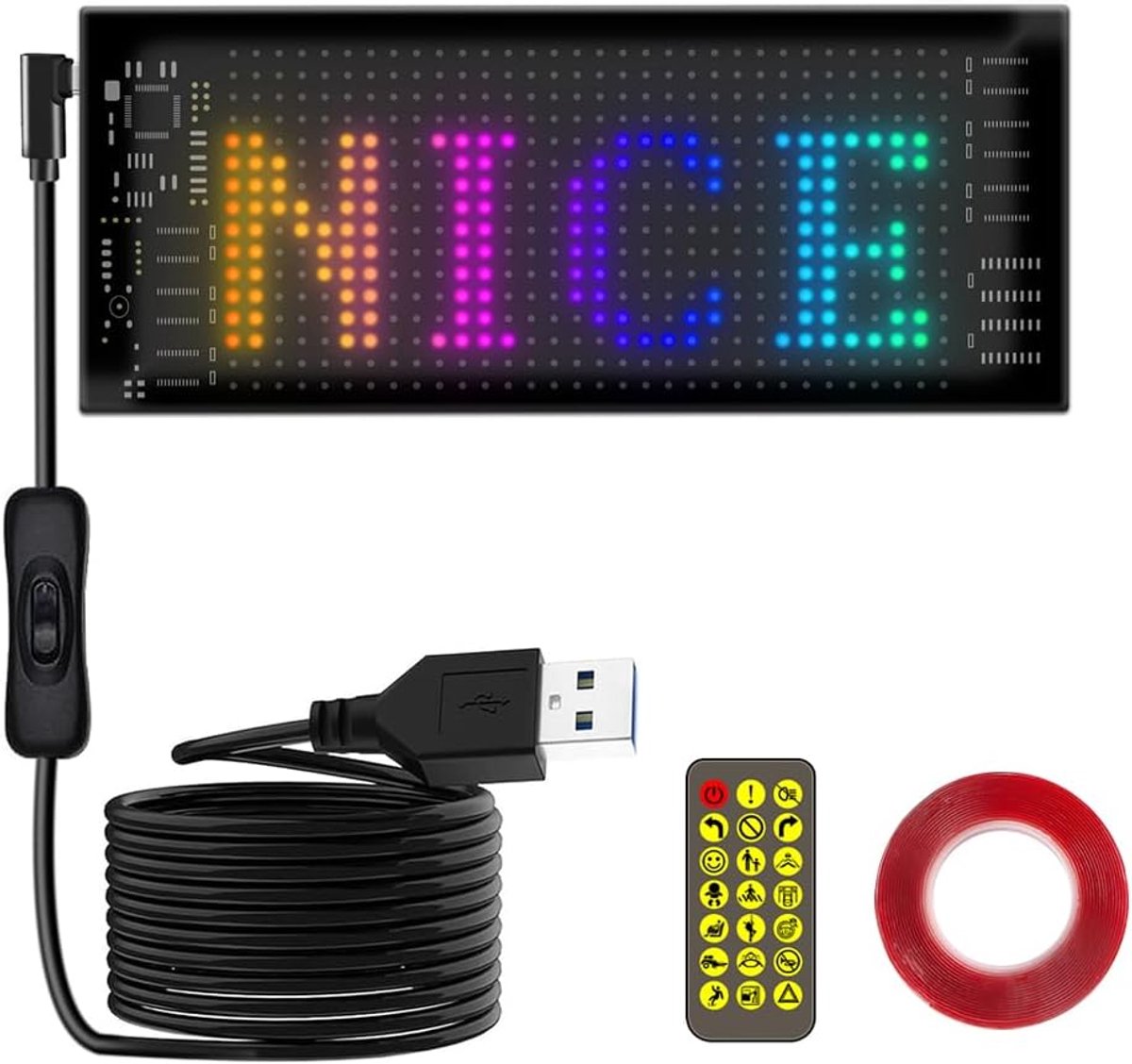 Flexibel Displaybord Auto Raam Kleuren Displaybord Multifunctioneel Auto Decoratie Informatie Display Tool
