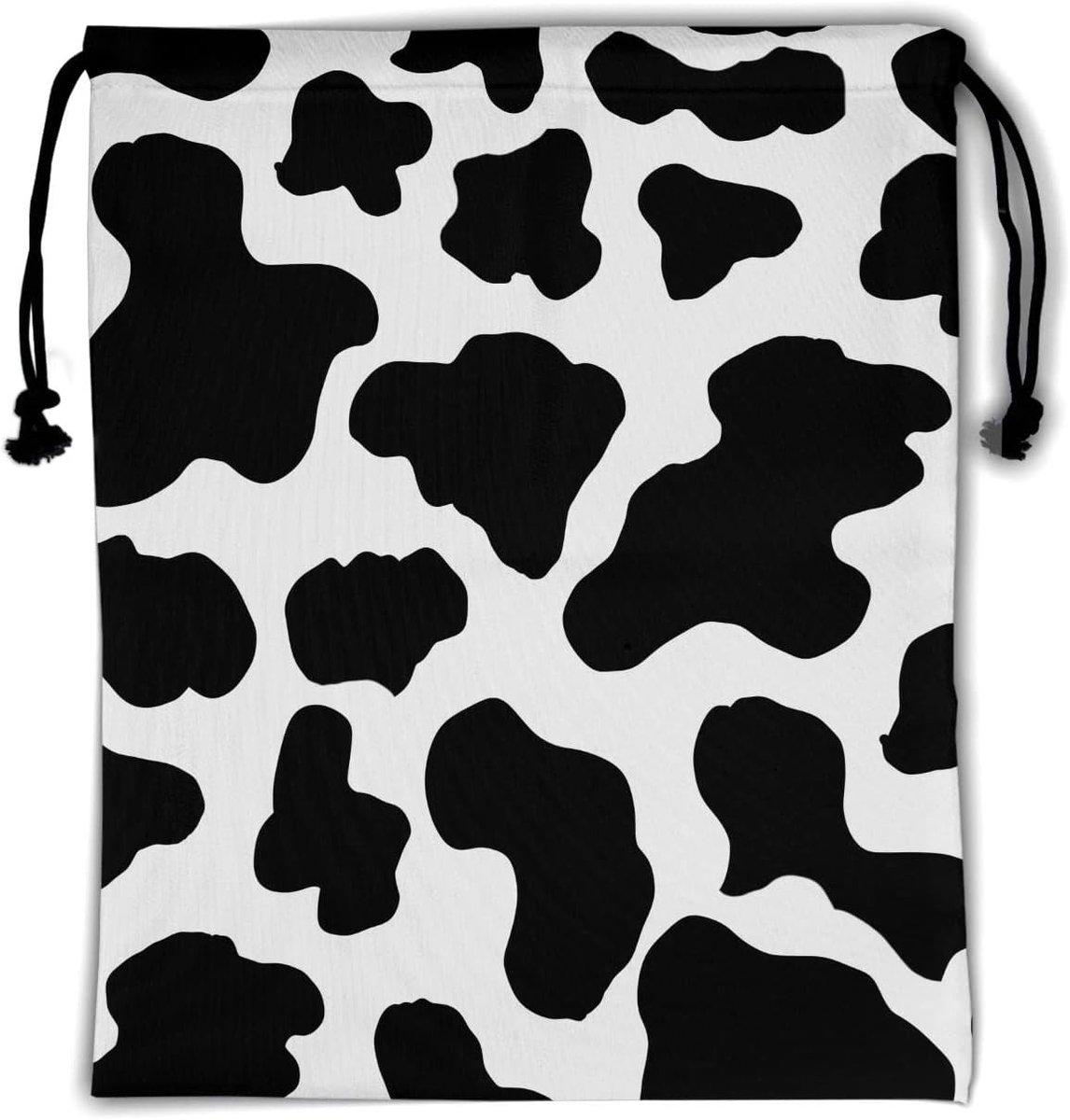 Leuke en interessante melk patroon trekkoord tas voor gymnasten - zwart wit grip zakken voor gymnastiekboerderij dier gymtassen trekkoord opbergzakken Spot Gym Pouch Bags