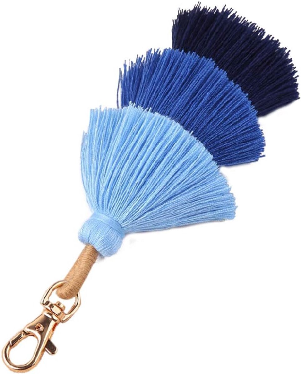 kleurrijke boho-pompon kwastje voor dames, met kwastjes en bedeltjes