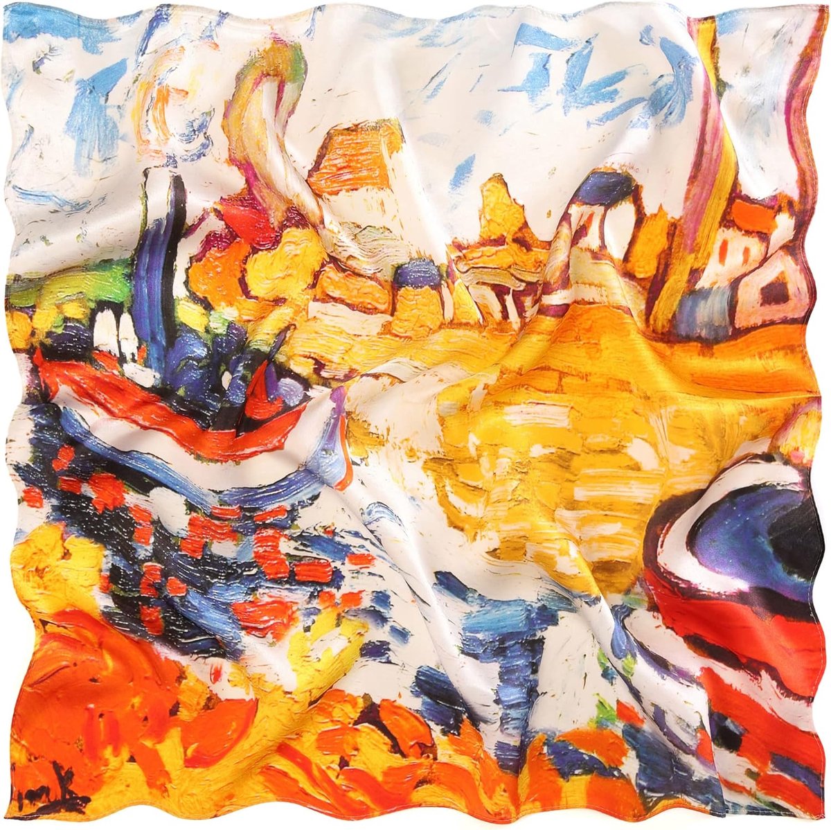 dames lichte zijden sjaal Bandana schilderkunst art prints