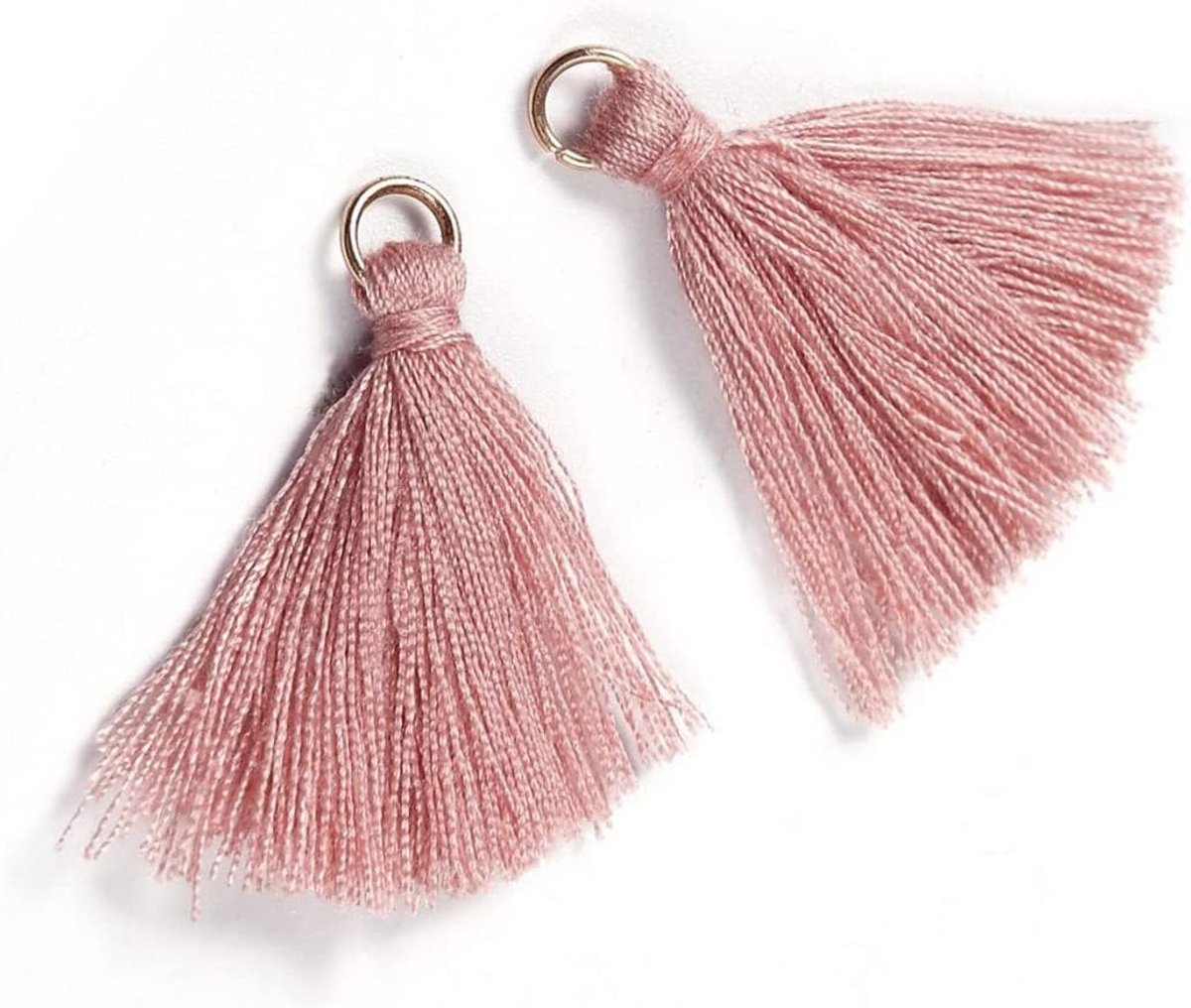 50 stuks mini-kwasthangers, 3 cm, katoen, franjes, kwastjes, armband, sleutelhanger, knutselen, kwastjes voor oorbellen, sieraden, tassen, bladwijzers, doe-het-zelf handwerk, accessoires
