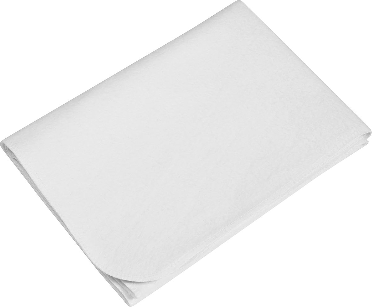 770220 Molton/badstof bedmat 40x50 cm, wit