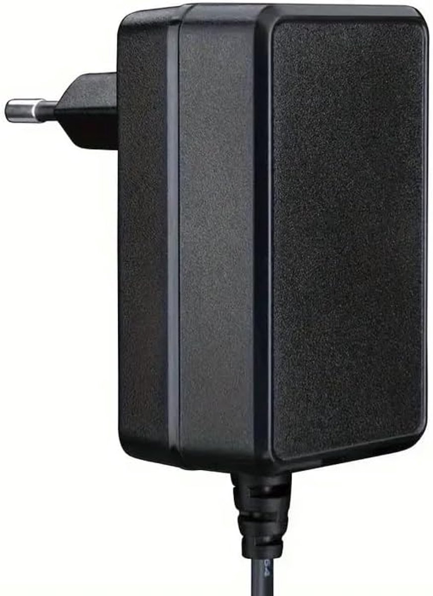 - Voeding 6 V 1 A - Lader 6 V - aansluitbus 5,5 mm Ø buiten en 2,1 mm Ø binnen - Veelzijdig inzetbaar - Zwart