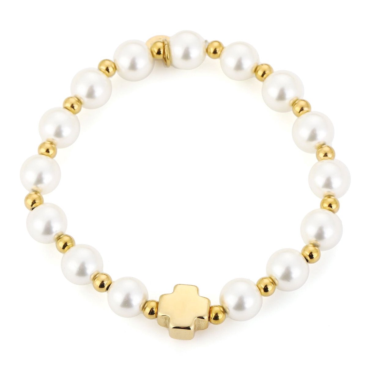 Michelle Bijou Armband Parels goud wit