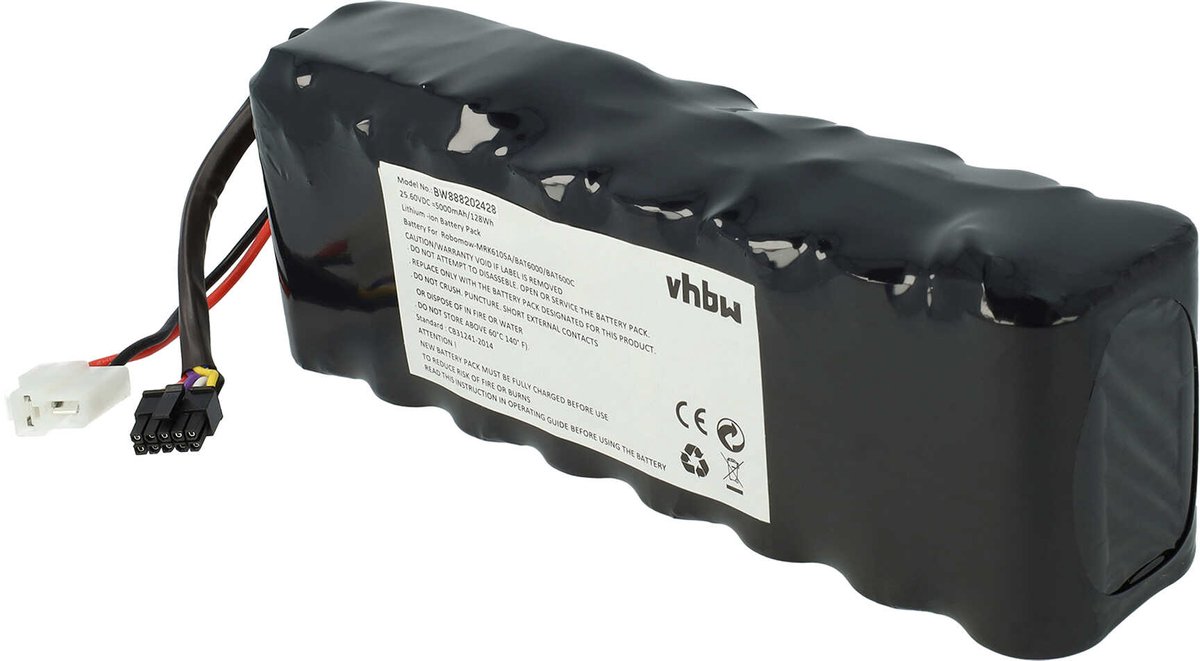 vhbw-accu compatibel met Wolf Garten Robo Scooter 1800, 3000, R.S.3000, 1000, R.S.1800, R.S.1000 grasrobot (5000 mAh, 25,6 V LiFePO4)