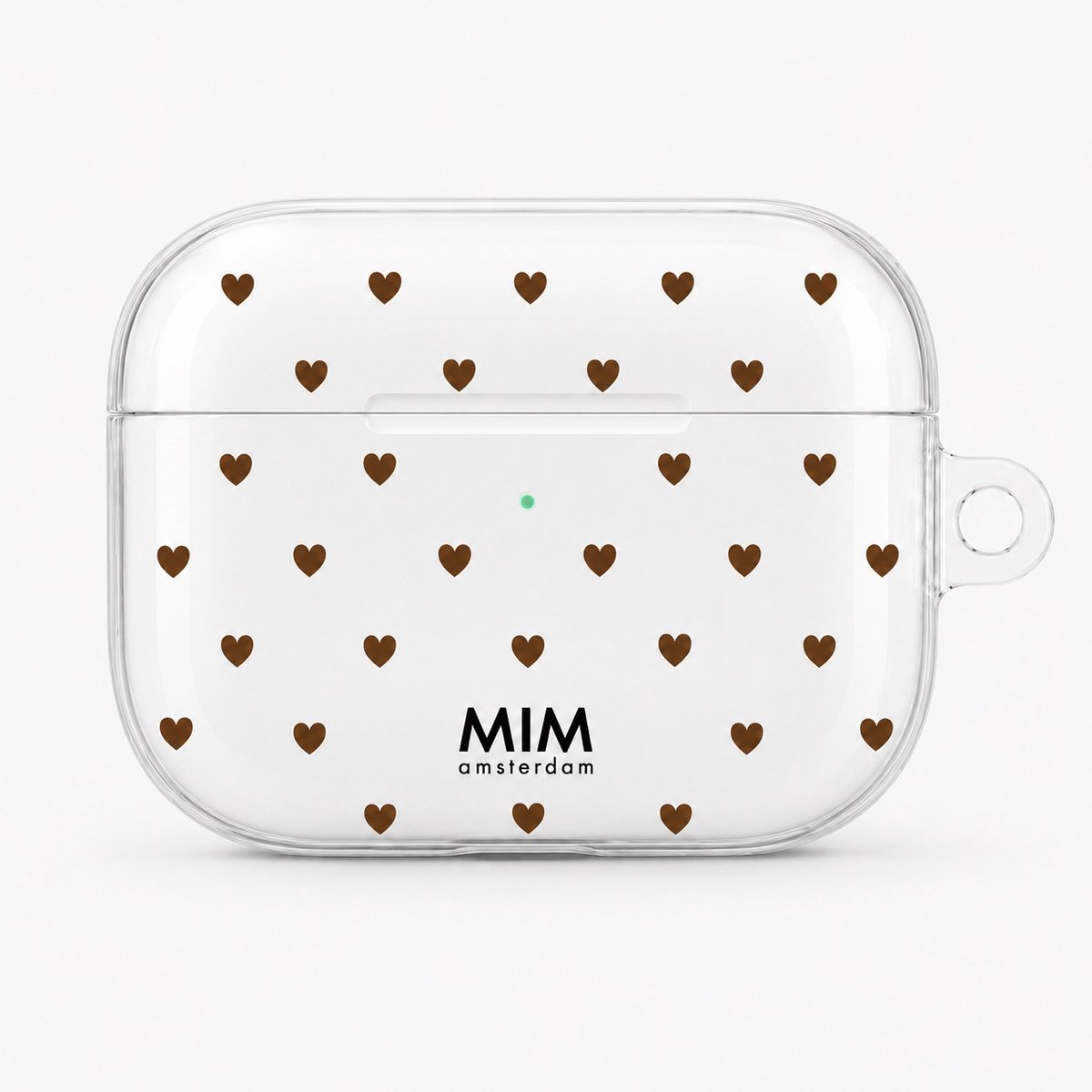 MIM Amsterdam - Valentine Chocolate - Geschikt voor AirPods Pro 1 - AirPod hoesje - Sterren print - Transparant hoesje met print - Shockproof- Cover voor AirPods - Trendy AirPod case