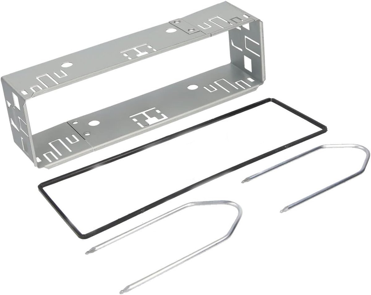 Car radio installatieframe 1 DIN - metalen inbouwframe - universele montage met ISO tools - eenvoudig te installeren - SnelShoppen