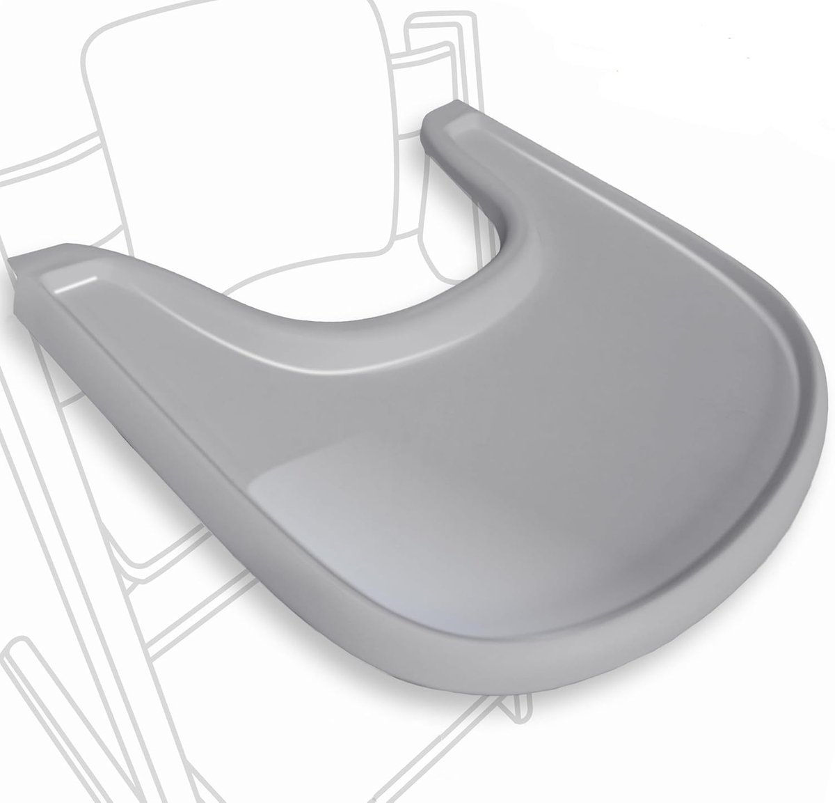 SnelShoppen - Hoogwaardige kinderstoel tafel geschikt voor Stokke Tripp Trapp stoel met krachtige, gladde zuigoppervlak, ergonomisch, gebogen ontwerp,