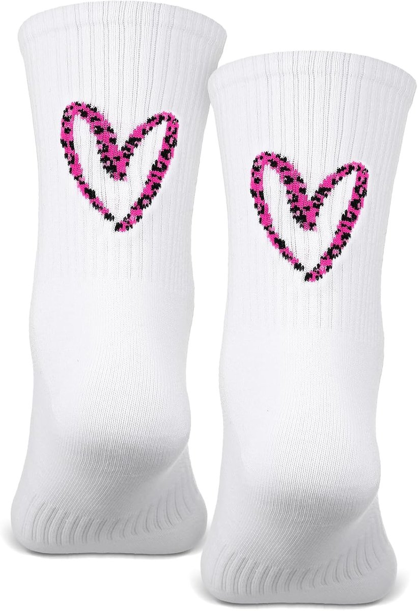 tennissokken luipaard hart tennis sokken luipaardpatroon grappige knuffelsokken luipaardprint sokken crew sportsokken voor dames mannen vrouwen